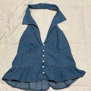 Denim Halter Top